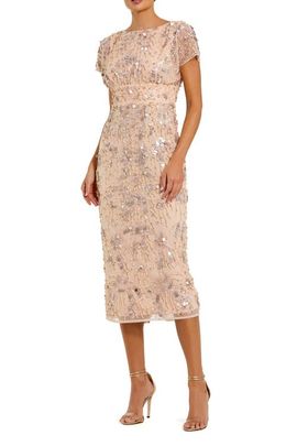 mac duggal all over sequin floral embroidered maxi dress Women's Sleeveless Hand Beaded Midi - Green - Size 6 This Mac Duggal gown features an asymmetrical one Mac Duggal - All-Over Sequin