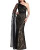 Mac Duggal Mac Duggal Embellished One-Shoulder Cape Gown - 1