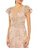Mac Duggal Mac Duggal Embroidered Applique Wrap Over Flutter Sleeve Gown - 3