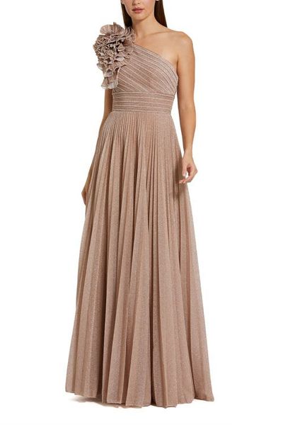 Mac Duggal Mac Duggal Embroidered Long Sleeve Jersey Evening Gown