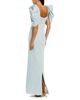 Mac Duggal Mac Duggal Fitted Crepe Scoop Neck Gown With Puff Sleeves - 2