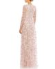 Mac Duggal Mac Duggal Floral Applique Long Sleeve Illusion Gown - 2