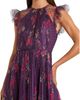 Mac Duggal Mac Duggal Floral Flutter Sleeve Midi Dress - 4