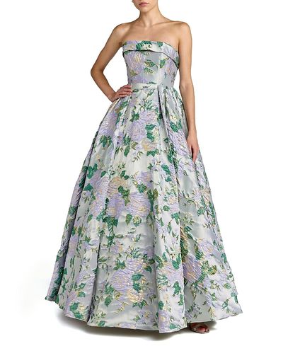 Mac Duggal Mac Duggal Floral Strapless Brocade Ball Gown