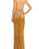 Mac Duggal Mac Duggal Fringe Embellished Halter Neck High Slit Gown - 2