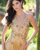 Mac Duggal Mac Duggal Fringe Embellished Halter Neck High Slit Gown - 5