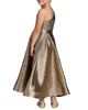 Mac Duggal Mac Duggal Girls' One-Shoulder Metallic A-Line Maxi Dress - 2
