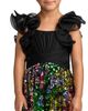 Mac Duggal Mac Duggal Girls Ruffle Shoulder Sequin A Line Dress - 3