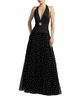 Mac Duggal Mac Duggal Halter Neck A-Line Pearl-Embellished Skirt Gown - 1