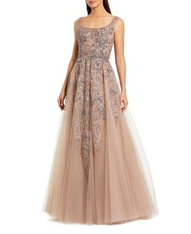 Mac Duggal Mac Duggal Hand Embellished Tulle A-Line Gown