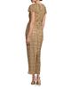 Mac Duggal Mac Duggal High Neck Cap Sleeve Beaded Mesh Ankle Dress - 2