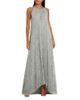 Mac Duggal Mac Duggal High Neck Floral Embellished Mesh Trapeze Gown - 1