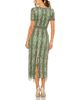 Mac Duggal Mac Duggal High Neck Short Sleeve Crystal Fringe Column Dress - 2