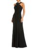 Mac Duggal Mac Duggal Jersey Halter Gown with Floral Applique - 1