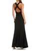 Mac Duggal Mac Duggal Jersey Halter Gown with Floral Applique - 2