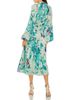 Mac Duggal Mac Duggal Keyhole Satin Long Sleeve Floral Gown - 2