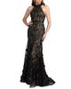 Mac Duggal Mac Duggal Lace Embellished Sleeveless Halter Neck Gown - 1