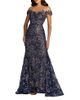 Mac Duggal Mac Duggal Lace Mesh Illusion Neck Cap Sleeve Trumpet Gown - 1