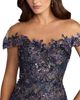Mac Duggal Mac Duggal Lace Mesh Illusion Neck Cap Sleeve Trumpet Gown - 3