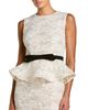 Mac Duggal Mac Duggal Lace Sleeveless Peplum Top Column Gown with Bow - 3