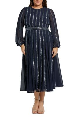 Mac Duggal Mac Duggal Long Sheer Sleeve Beaded Dress