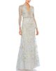 Mac Duggal Mac Duggal Long Sleeve Applique V-Neck Gown - 1