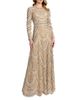 Mac Duggal Mac Duggal Long Sleeve Beaded A-Line Gown - 1
