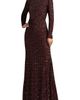 Mac Duggal Mac Duggal Long Sleeve Embellished Boat Neck Gown - 1