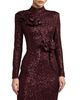 Mac Duggal Mac Duggal Long Sleeve Flower Detail Sequin Gown - 2