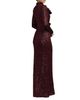 Mac Duggal Mac Duggal Long Sleeve Flower Detail Sequin Gown - 3