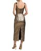 Mac Duggal Mac Duggal Metallic Jacquard Sheath Midi Dress - 2