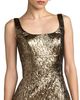 Mac Duggal Mac Duggal Metallic Jacquard Sheath Midi Dress - 3