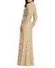 Mac Duggal Mac Duggal Mock Neck Long Sleeve Embellished A-Line Gown - 2