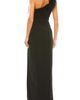 Mac Duggal Mac Duggal One Shoulder Feather Trim High Slit Gown - 2
