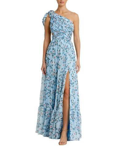 Mac Duggal Mac Duggal One Shoulder Floral Chiffon Gown