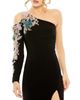 Mac Duggal Mac Duggal One Shoulder Long Sleeve Floral Embellished Gown - 3