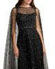 Mac Duggal Mac Duggal Pearl Embellished Tulle A-Line Gown With Cape - 2