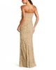Mac Duggal Mac Duggal Petite Beaded Mermaid Gown with 3D Flowers - 2