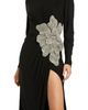Mac Duggal Mac Duggal Petite Floral Applique Long Sleeve Jersey Gown - 3