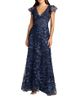 Mac Duggal Mac Duggal Petite Floral Embroidered Lace Flutter Sleeve Gown - 1