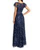 Mac Duggal Mac Duggal Petite Floral Embroidered Lace Flutter Sleeve Gown - 2