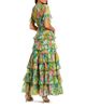 Mac Duggal Mac Duggal Petite Green Ruffle Tiered Chiffon Floral Dress - 2