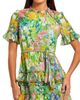 Mac Duggal Mac Duggal Petite Green Ruffle Tiered Chiffon Floral Dress - 3