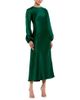Mac Duggal Mac Duggal Petite High Neck Long Sleeve Crystal Detail Dress - 1