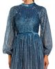 Mac Duggal Mac Duggal Petite Ombre Beaded Bishop Sleeve A-Line Gown - 3