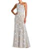 Mac Duggal Mac Duggal Petite One Shoulder Lace Embroidered A Line Gown - 1