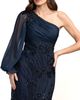 Mac Duggal Mac Duggal Petite One Sleeve Chiffon Embellished Gown - 3