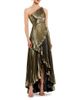 Mac Duggal Mac Duggal Petite Pleated Metallic One Shoulder High Low Gown - 1