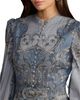 Mac Duggal Mac Duggal Petite Printed Cotton Bishop Sleeve A Line Ankle Dress - 2