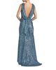 Mac Duggal Mac Duggal Petite Sequined Sleeveless Draped Cowl Back Gown - 2